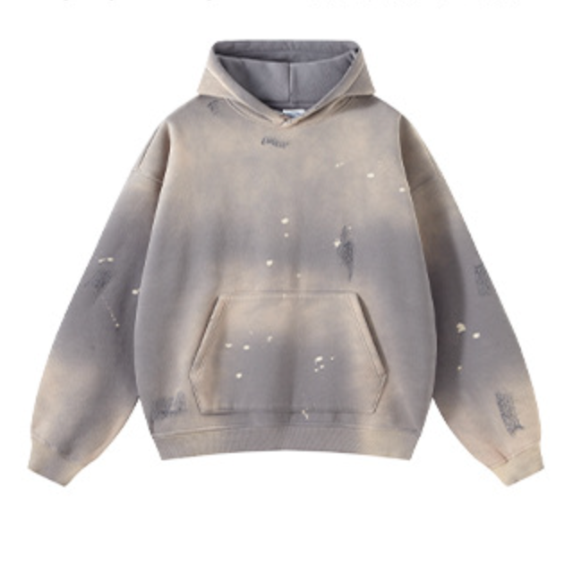 ARTIEMASTER -  Distressed frayed trendy hoodie