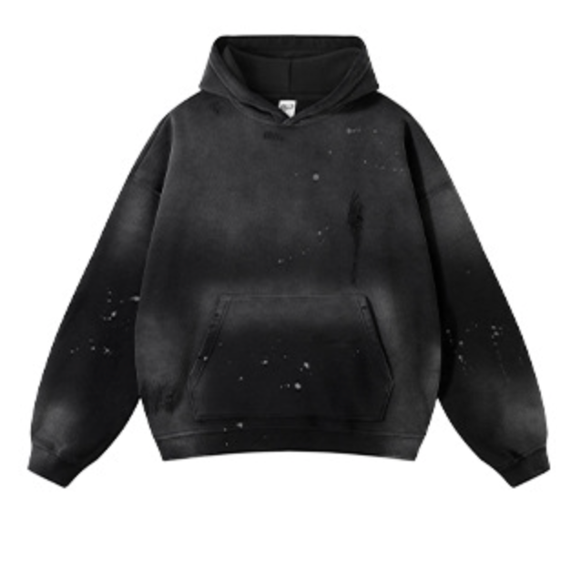 ARTIEMASTER -  Distressed frayed trendy hoodie